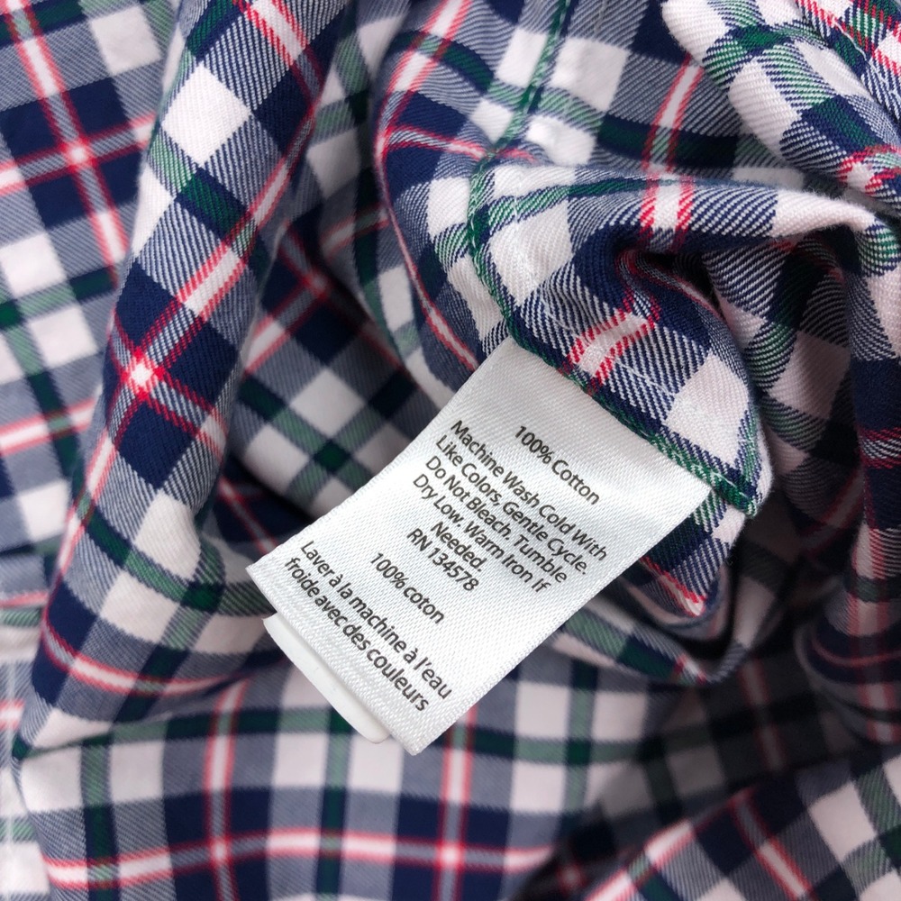 Vineyard Vines Classic Fit Tucker Shirt Mens Medium Plaid Button Down Navy Red - Picture 7 of 9